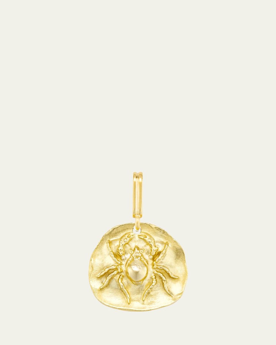 18K Yellow Gold Spider Charm